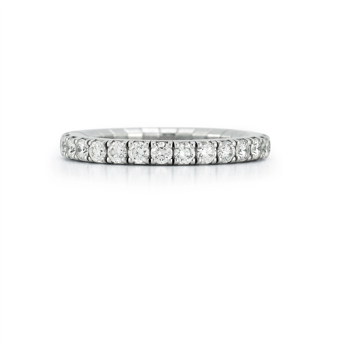 Extensible Wedding Rings in White Gold containing Diamond FTE85DB.M