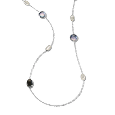 csv_image Ippolita Necklace in Silver containing Mother of pearl, Black onyx, Quartz, Other, Multi-gemstone SN1749BLUNOTTE