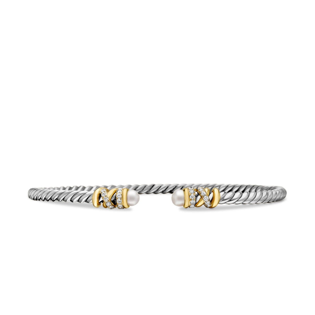 David Yurman Bracelets in Mixed Metals containing Multi-gemstone, Diamond, Pearl B16568DS8DKWDIM