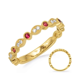 Rings Rings in Yellow Gold containing Multi-gemstone, Diamond, Ruby 410102