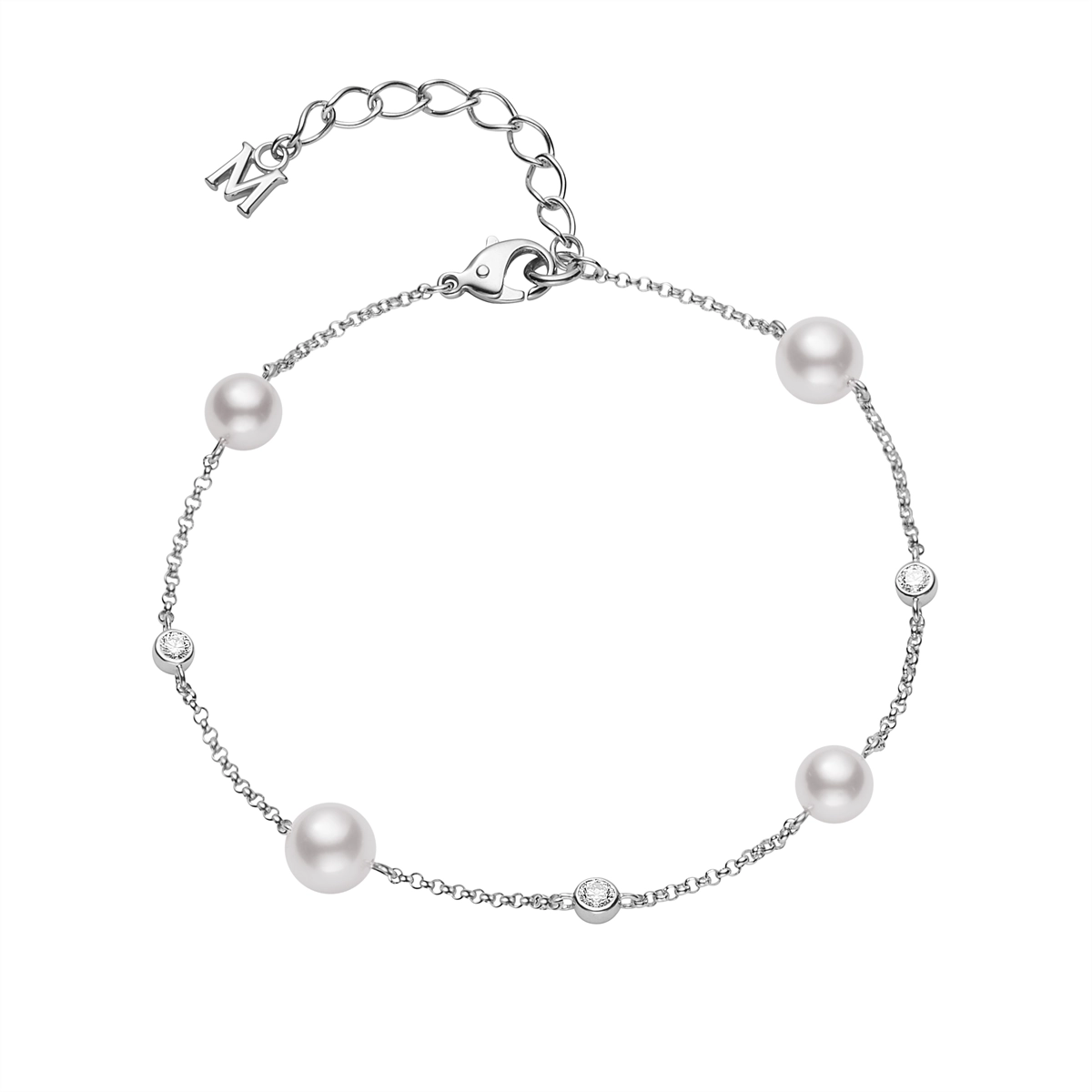 Mikimoto Bracelets in White Gold containing Multi-gemstone, Diamond, Pearl MDQ10036ADXW
