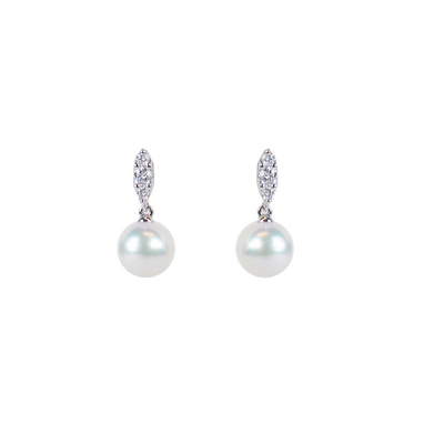 Mikimoto Earrings in White Gold containing Multi-gemstone, Diamond, Pearl MEA10327ADXW