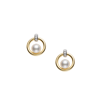 csv_image Mikimoto Earring in Mixed Metals containing Multi-gemstone, Diamond, Pearl MEQ10159ADXC