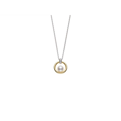 csv_image Mikimoto Necklace in Mixed Metals containing Multi-gemstone, Diamond, Pearl MPQ10145ADXC