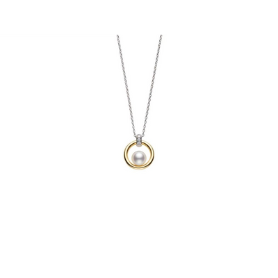 Mikimoto Necklaces in Mixed Metals containing Multi-gemstone, Diamond, Pearl MPQ10145ADXC