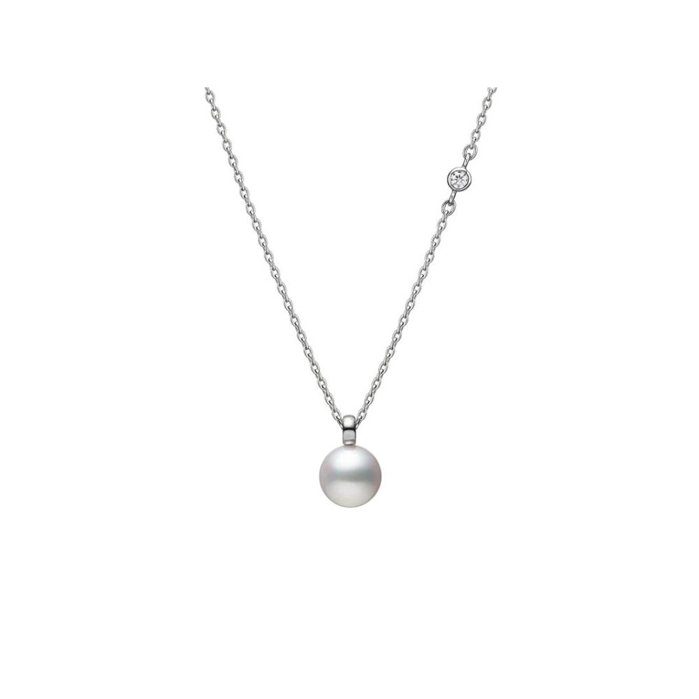 Mikimoto Necklaces in White Gold containing Multi-gemstone, Diamond, Pearl MPQ10159ADXW
