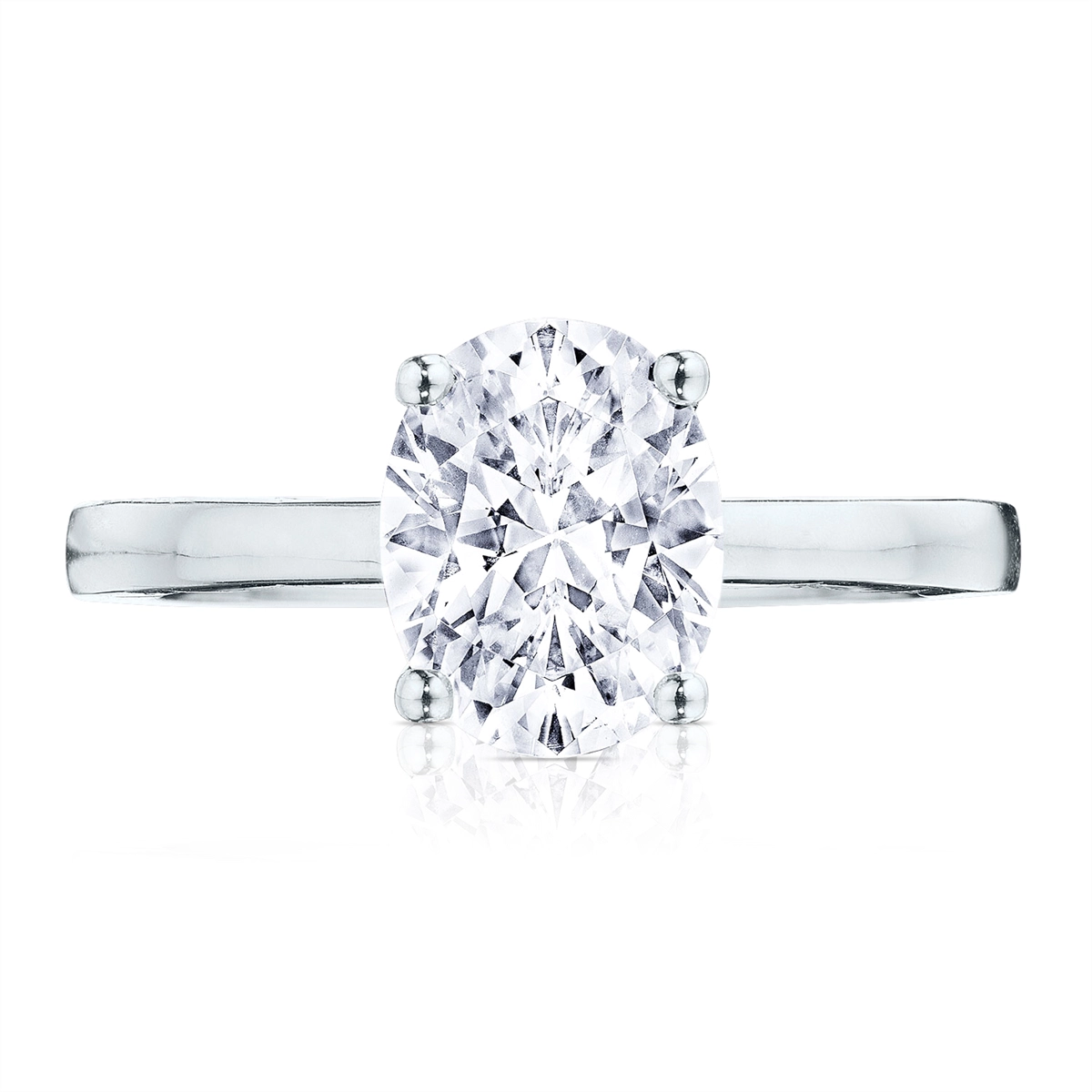 Tacori Engagement Rings in White Gold containing Diamond P100 2 OV 9X7 FW