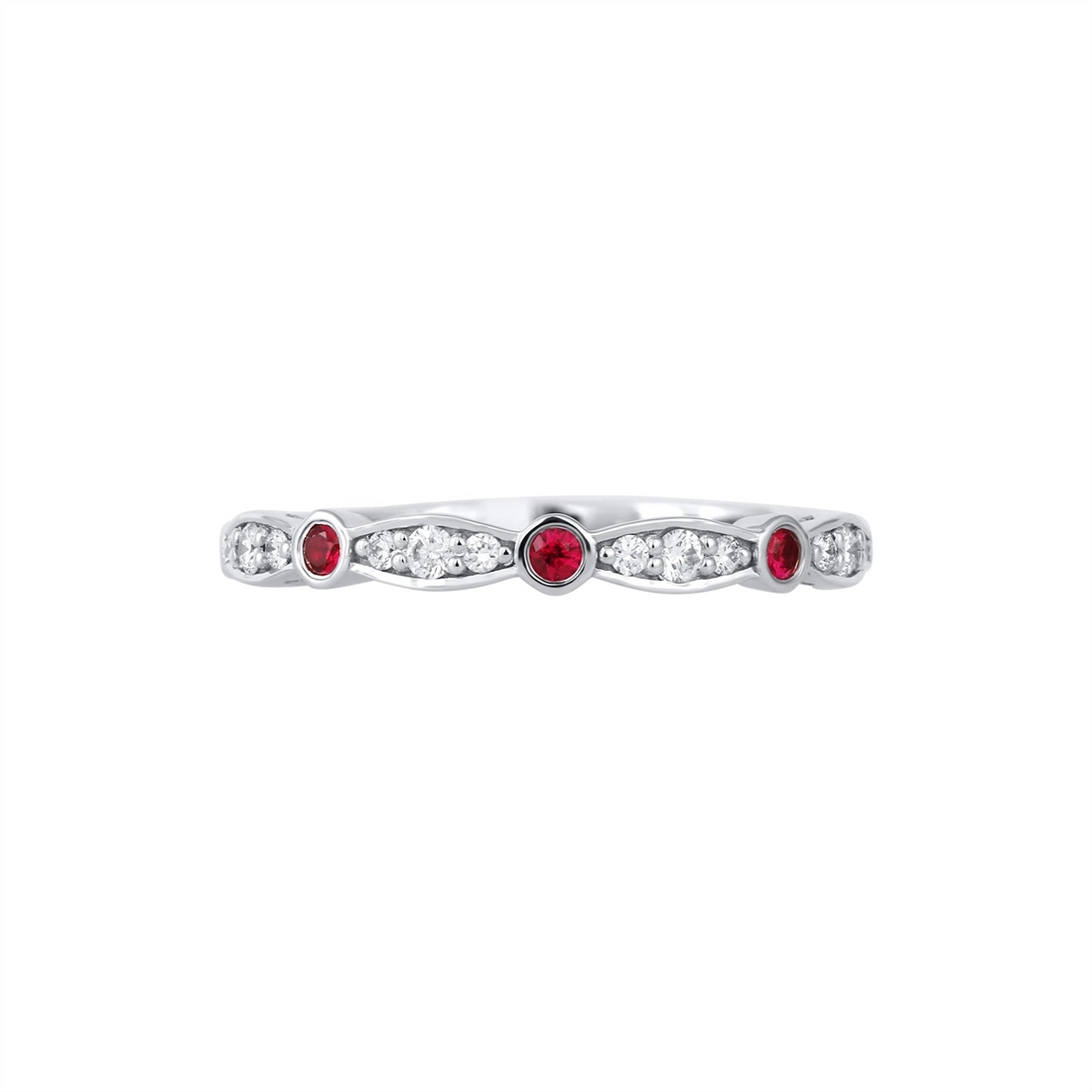 Tacori Rings in White Gold containing Multi-gemstone, Diamond, Ruby 47-2 RB W