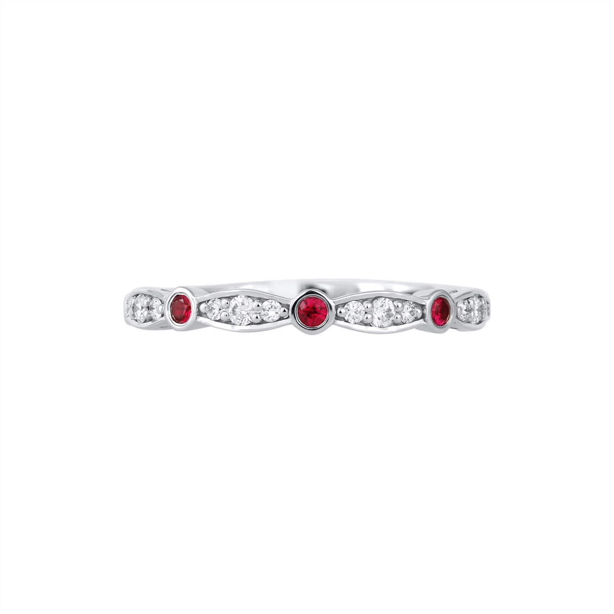 Tacori Rings in White Gold containing Multi-gemstone, Diamond, Ruby 47-2 RB W