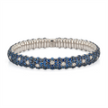 Zydo Bracelets in White Gold containing Multi-gemstone, Diamond, Sapphire PU19DBSW