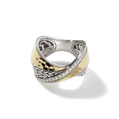 csv_image John Hardy Ring in Mixed Metals containing Diamond RZP9003382DIX8
