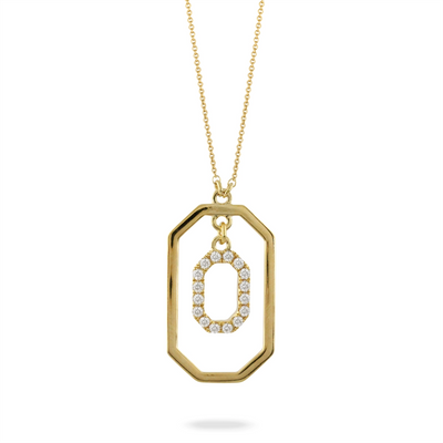 Doves Necklaces in Yellow Gold containing Diamond N9832-2