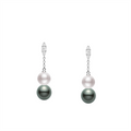 Mikimoto Earrings in White Gold containing Multi-gemstone, Diamond, Pearl MEA10330ZDXWV002