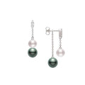 Mikimoto Earrings in White Gold containing Multi-gemstone, Diamond, Pearl MEA10330ZDXWV002
