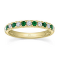 Wedding Bands Wedding Rings in Yellow Gold containing Multi-gemstone, Diamond, Emerald 411899