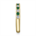 Wedding Bands Wedding Rings in Yellow Gold containing Multi-gemstone, Diamond, Emerald 411899