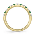 Wedding Bands Wedding Rings in Yellow Gold containing Multi-gemstone, Diamond, Emerald 411899