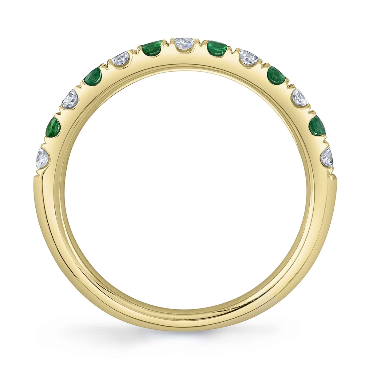 Wedding Bands Wedding Rings in Yellow Gold containing Multi-gemstone, Diamond, Emerald 411899