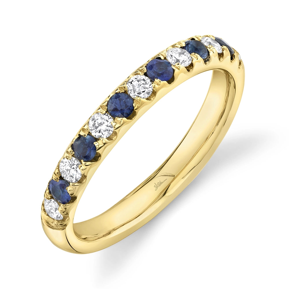 Wedding Bands Wedding Rings in Yellow Gold containing Multi-gemstone, Diamond, Sapphire 411901