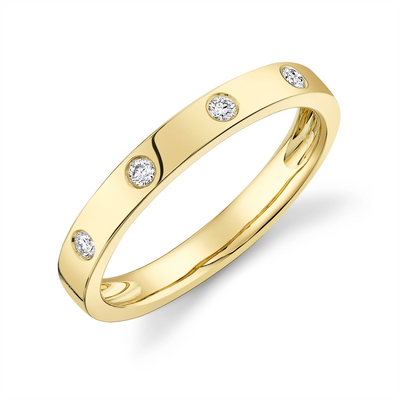 csv_image Wedding Bands Ring in Yellow Gold containing Diamond 411902