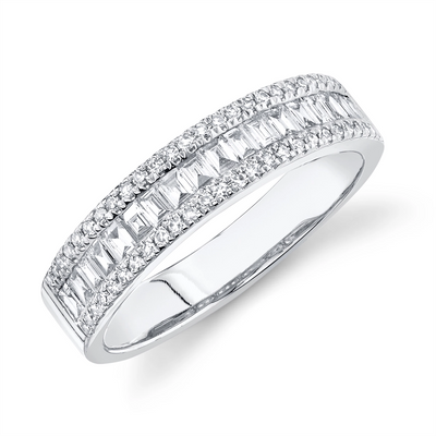 csv_image Wedding Bands Ring in White Gold containing Diamond 411905