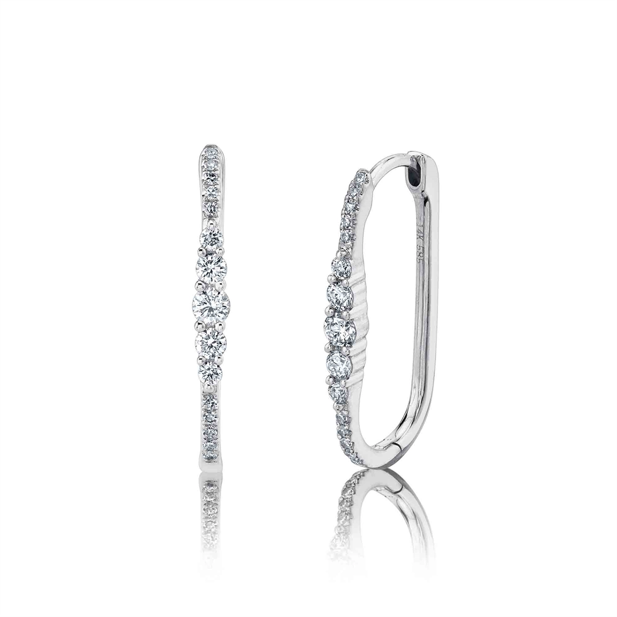 Earrings Earrings in White Gold containing Diamond 412013