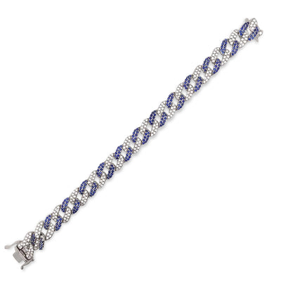 Bracelets Bracelets in White Gold containing Multi-gemstone, Diamond, Sapphire 412041
