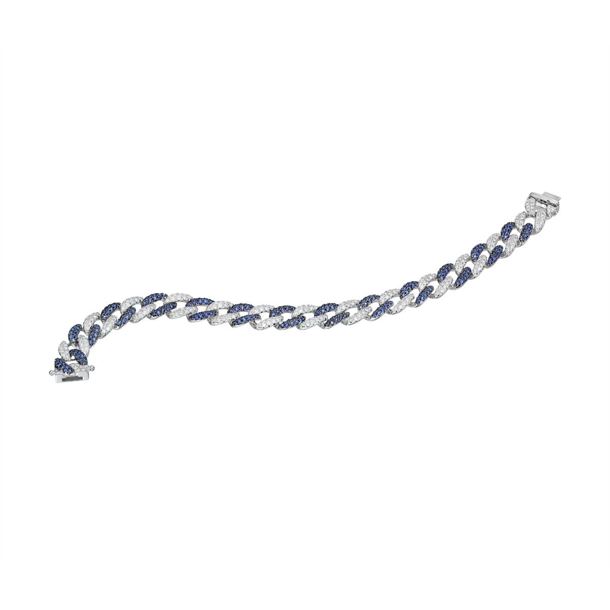 Bracelets Bracelets in White Gold containing Multi-gemstone, Diamond, Sapphire 412041