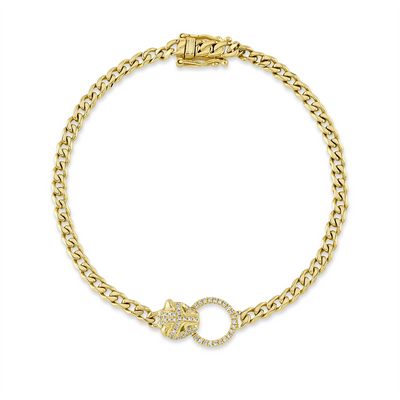 csv_image Bracelets Bracelet in Yellow Gold containing Multi-gemstone, Diamond, Emerald 412042