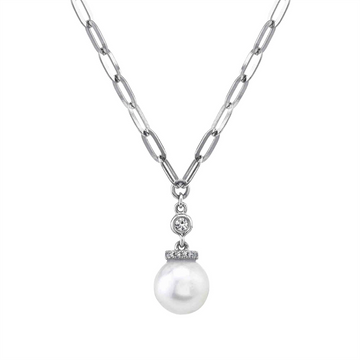 Necklaces Necklaces in White Gold containing Multi-gemstone, Diamond, Pearl 412048
