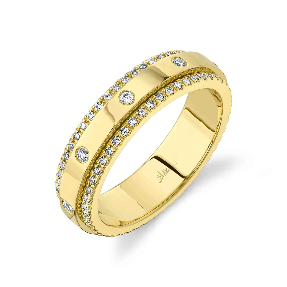 Wedding Bands Rings in Yellow Gold containing Diamond 412077