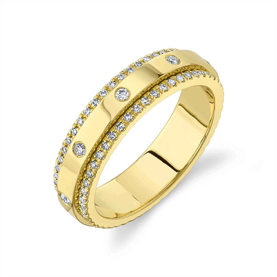 Wedding Bands Rings in Yellow Gold containing Diamond 412077