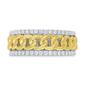Mens Bands Rings in Mixed Metals containing Diamond 412092
