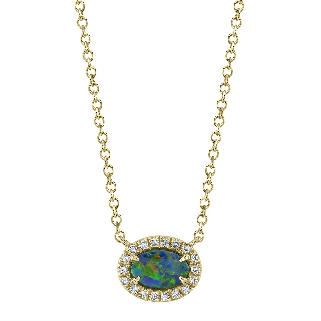 Necklaces Necklaces in Yellow Gold containing Opal, Multi-gemstone, Diamond 412104