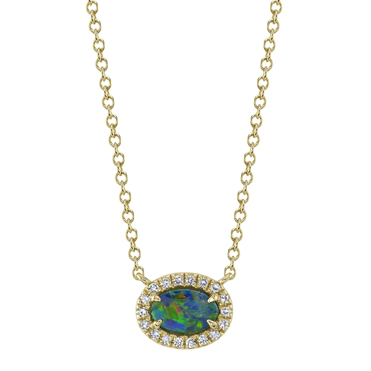 Necklaces Necklaces in Yellow Gold containing Opal, Multi-gemstone, Diamond 412104