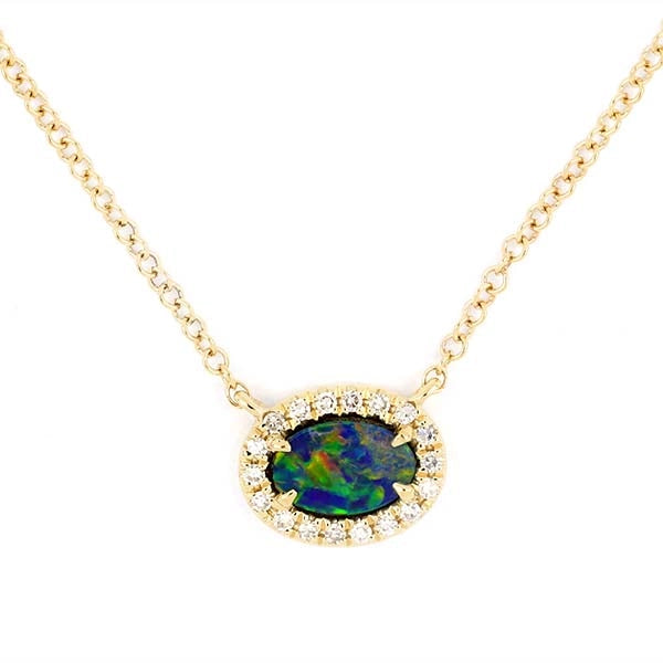 Necklaces Necklaces in Yellow Gold containing Opal, Multi-gemstone, Diamond 412104