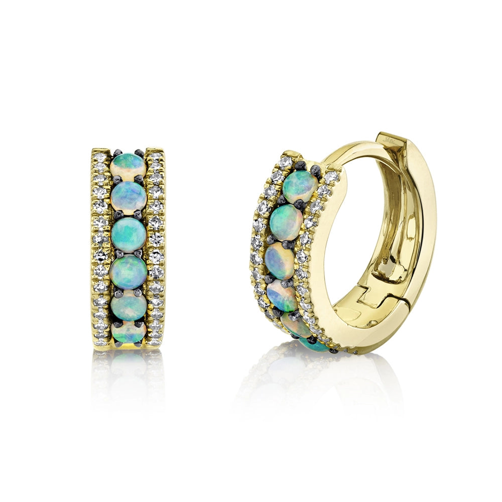 Earrings Earrings in Yellow Gold containing Opal, Multi-gemstone, Diamond 412107