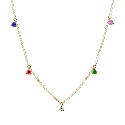 csv_image Necklaces Necklace in Yellow Gold containing Other, Multi-gemstone, Diamond 412112