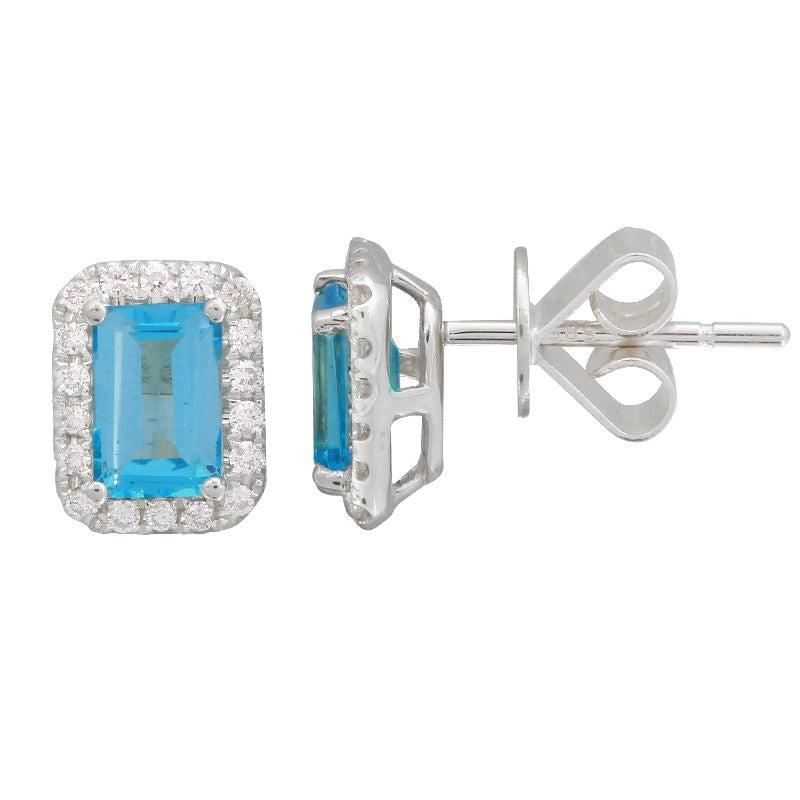 Earrings Earrings in White Gold containing London blue topaz, Multi-gemstone, Diamond 412250