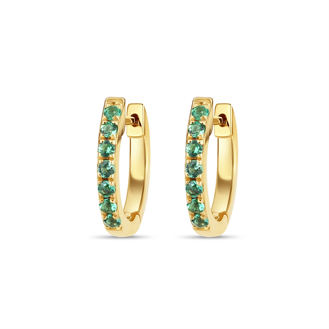 Earrings Earrings in Yellow Gold containing Emerald 412453