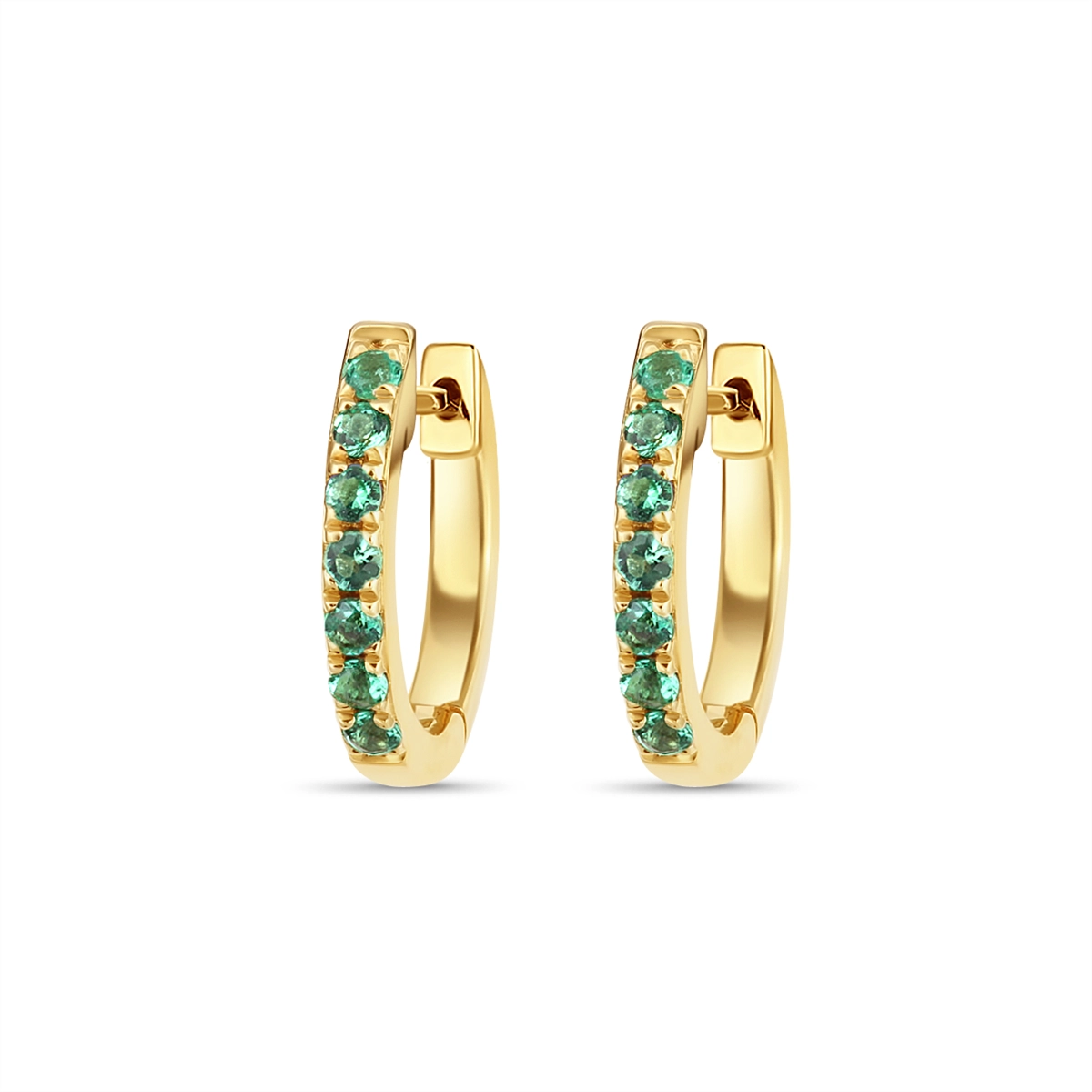 Earrings Earrings in Yellow Gold containing Emerald 412453