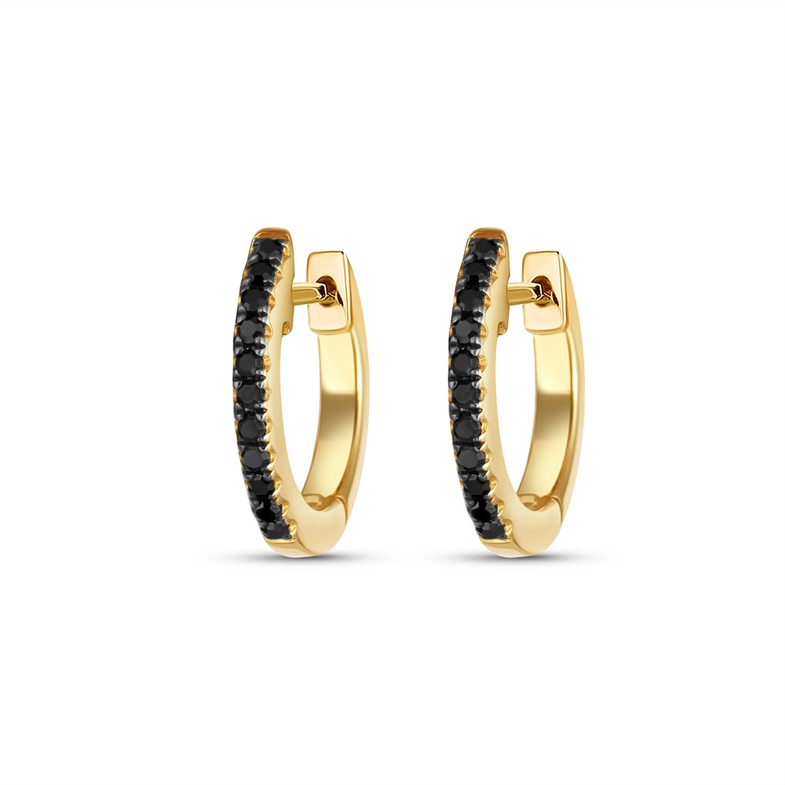 Earrings Earrings in Yellow Gold containing Black diamond 412527