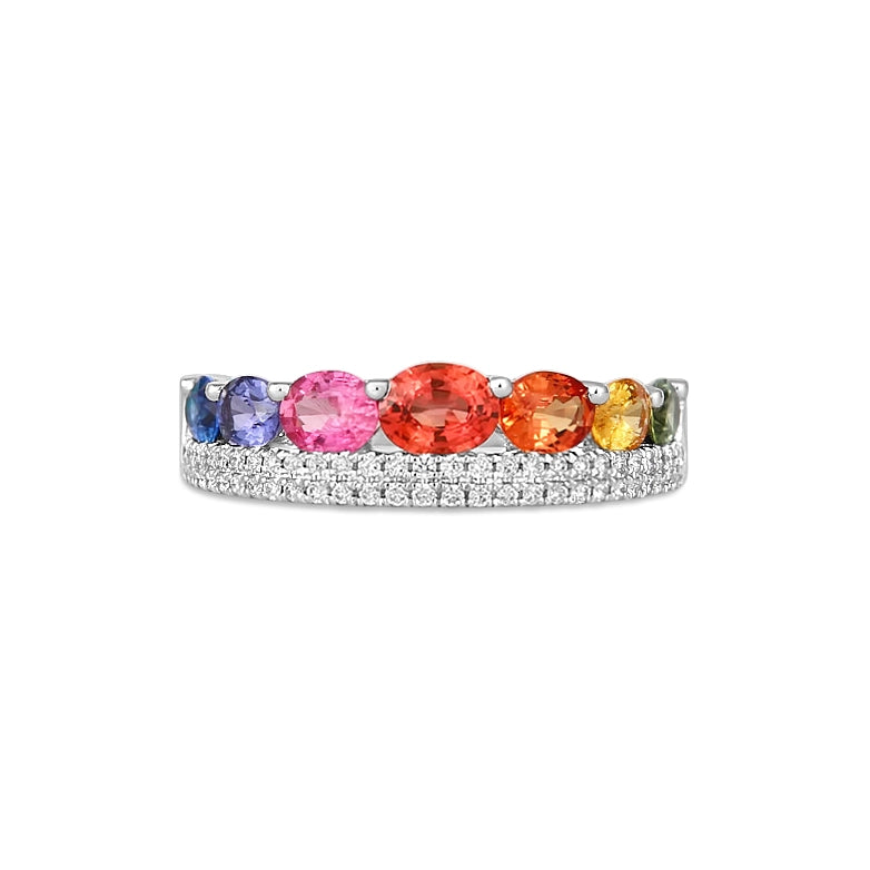Rings Rings in White Gold containing Other, Multi-gemstone, Diamond, Sapphire 412544