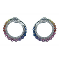Earrings Earrings in White Gold containing Other, Multi-gemstone, Diamond, Sapphire 412611