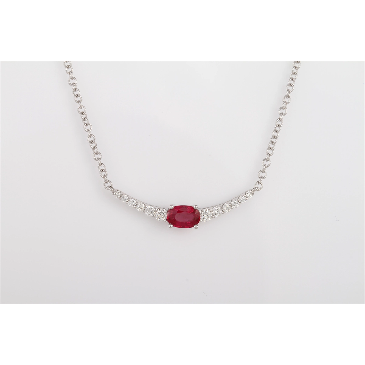 Necklaces Necklaces in White Gold containing Multi-gemstone, Diamond, Ruby 412628