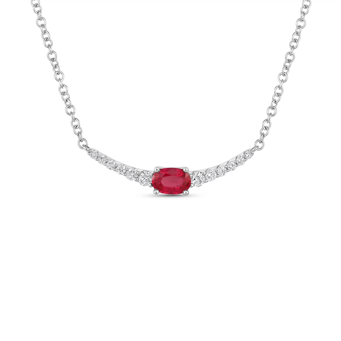 Necklaces Necklaces in White Gold containing Multi-gemstone, Diamond, Ruby 412628