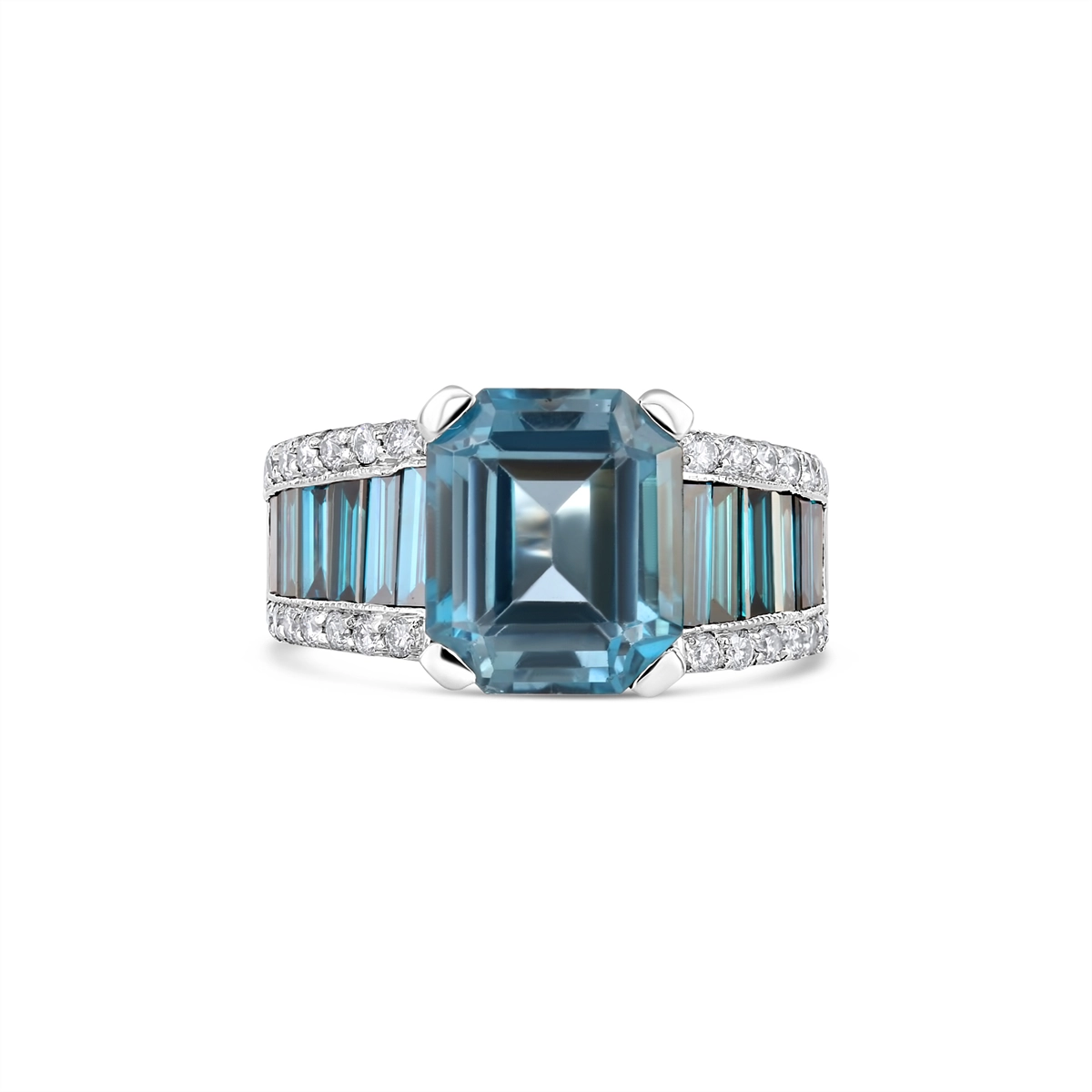 Rings Rings in White Gold containing Blue topaz , Other, Multi-gemstone, Diamond 413082