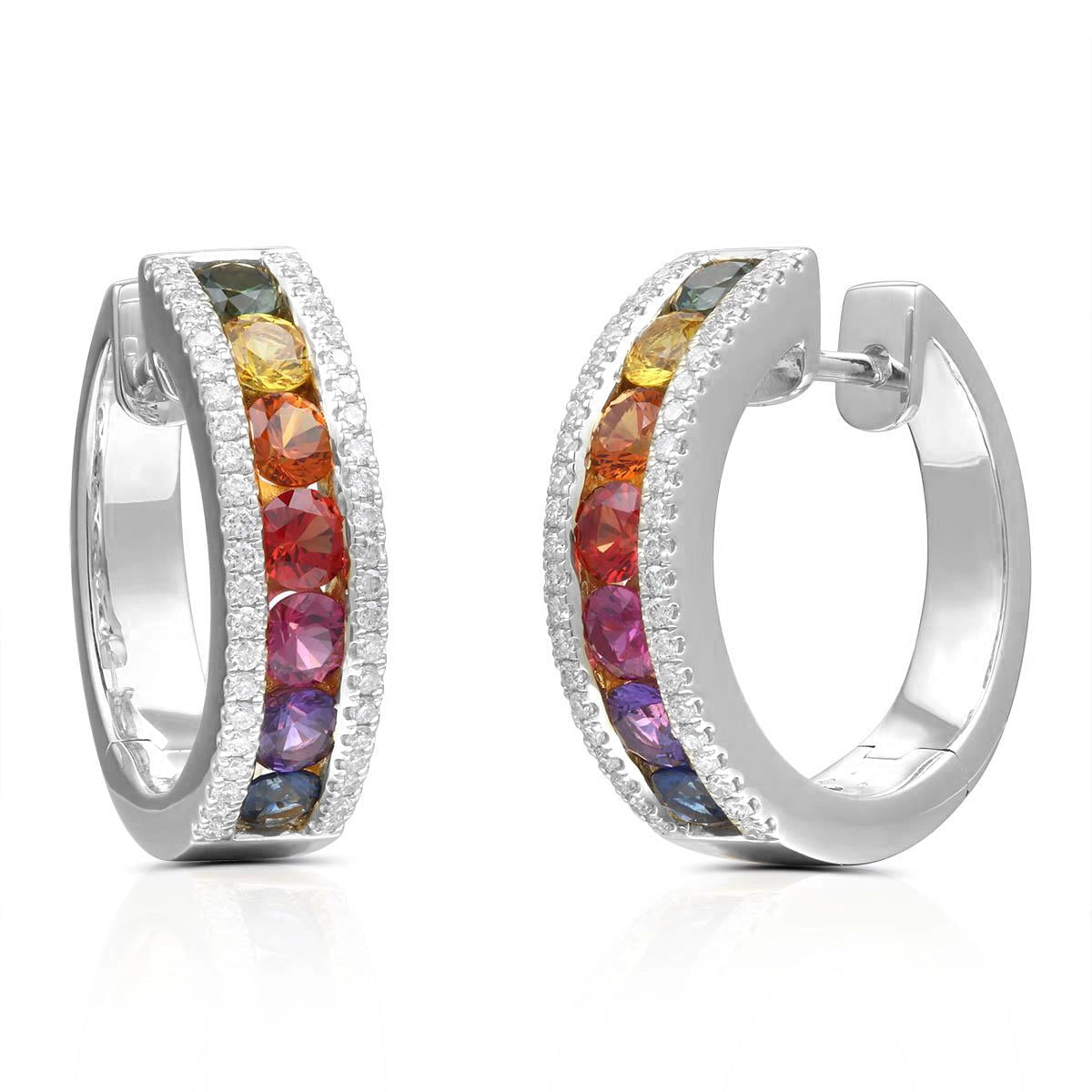 Earrings Earrings in White Gold containing Other, Multi-gemstone, Diamond, Sapphire 413260