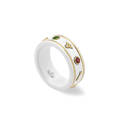 Gucci Rings in Yellow Gold containing Other, Multi-gemstone YBC527095001016