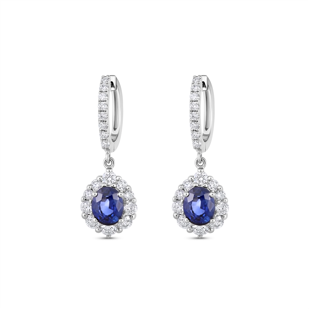 Earrings Earrings in White Gold containing Multi-gemstone, Diamond, Sapphire 413960
